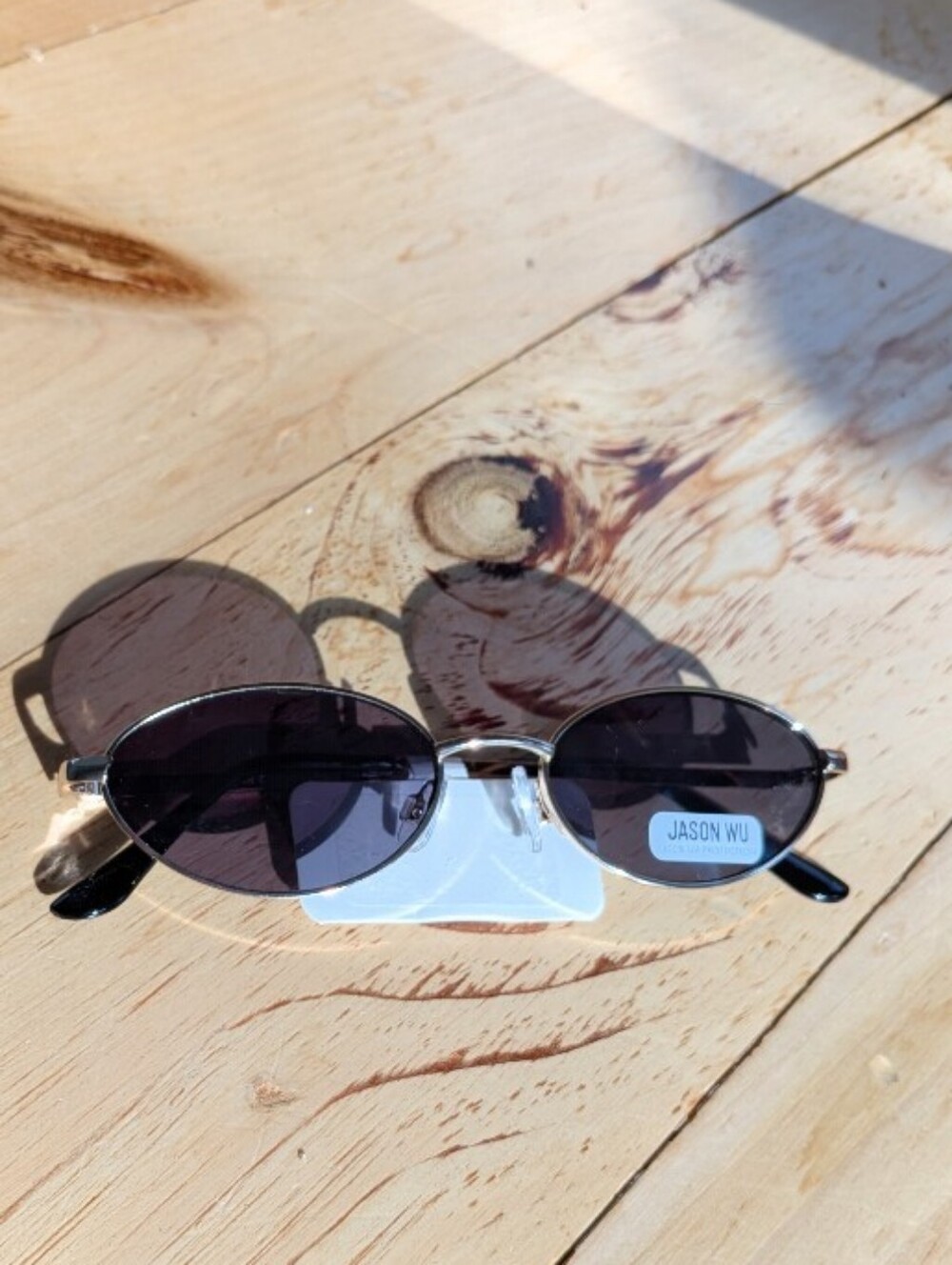 Jason Wu Black Oval Metal Sunglasses NWT